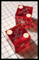 Dice : Dice - Casino Dice - Green Valley Ranch Henderson Red Clear with Silver Logo - SK Collection buy Nov 2010